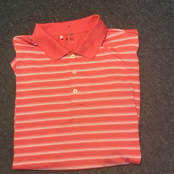 Adidas  Golf Polo Shirt with White Stripes - Picture 1 of 3